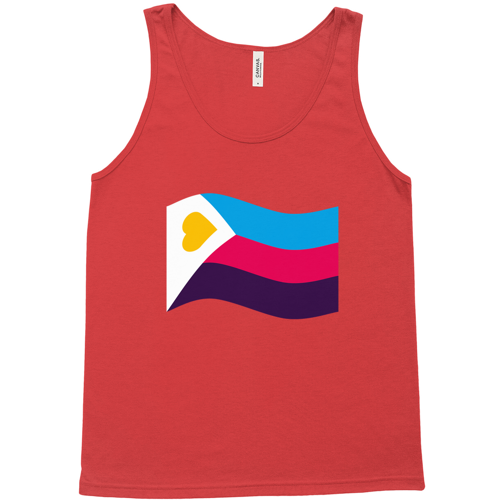 Polyamory Pride Flag Relaxed Fit Tank Tops | Choose Your Flag | Bella + Canvas