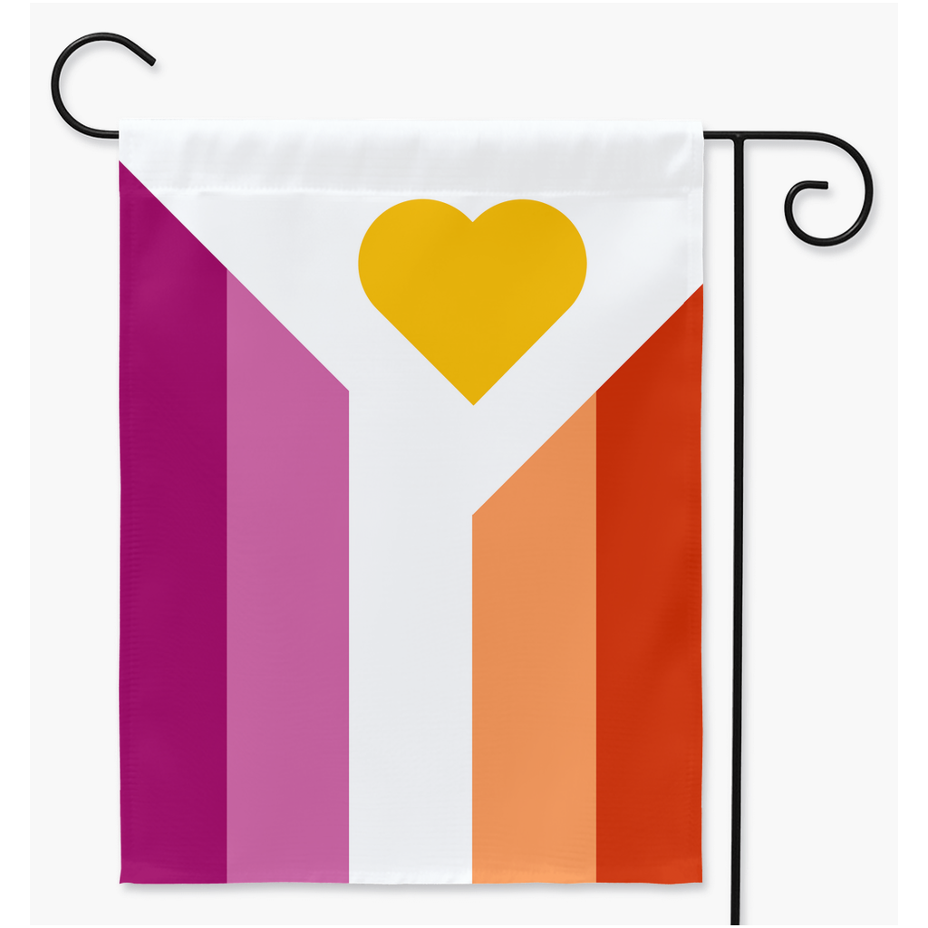 Polyamory Pride - V6 - Lesbian Yard and Garden Flags | Single Or Double-Sided | 2 Sizes