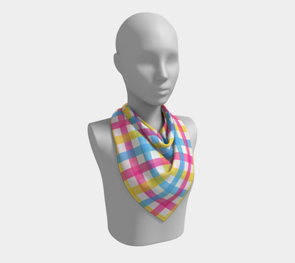 Foulard carré à carreaux vichy pansexuel