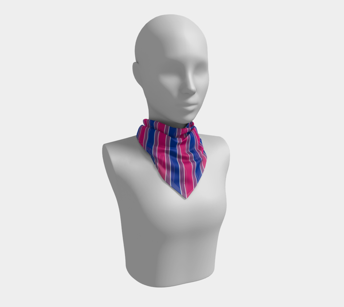 Bisexual Candycane Striped  Square Scarf