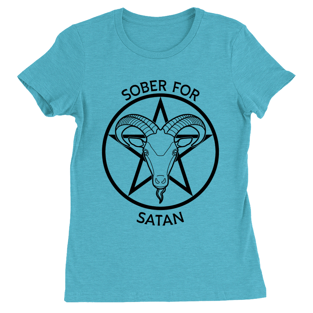 Sobrio para Satanás - LIGERO Camiseta ajustada | Elige tu combinación de colores | Bella + Lienzo