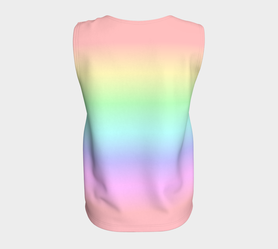 Pastel Rainbow Gradient Loose Tank (Long)