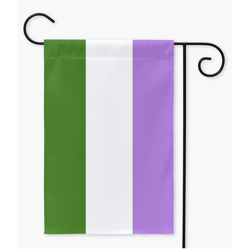 Genderqueer Pride Yard and Garden Flags  | Single Or Double-Sided | 2 Sizes