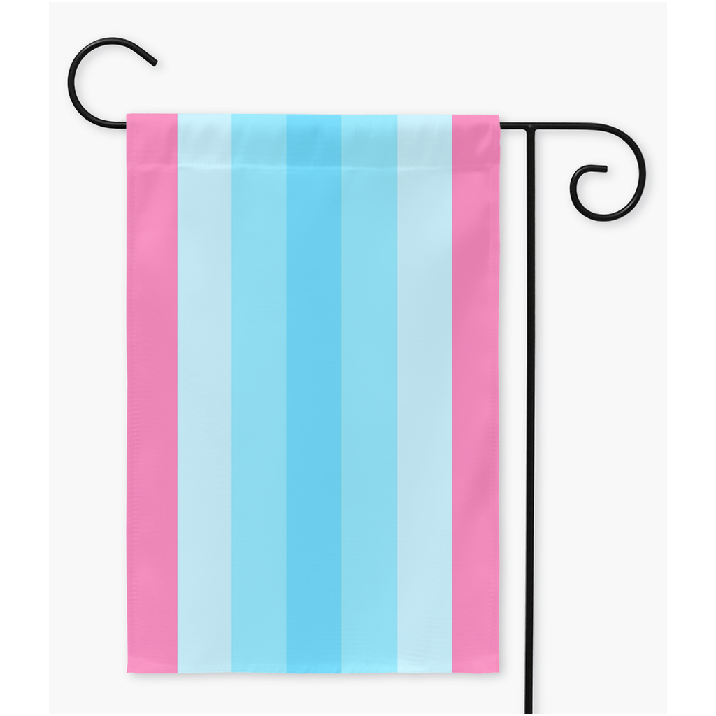 Transmasculine - Banderas de jardín y patio V1 | Una o dos caras | 2 tamaños | Identidad y expresión de género