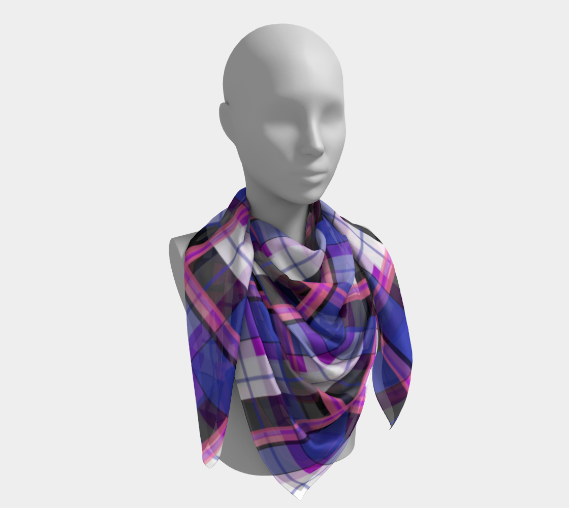 Genderfluid Plaid  Square Scarf