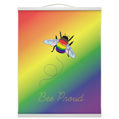 Impressions sur toile suspendues Bumblebee Pun | Choisissez votre drapeau et votre jeu de mots | Art mural | LGBTqia2s+