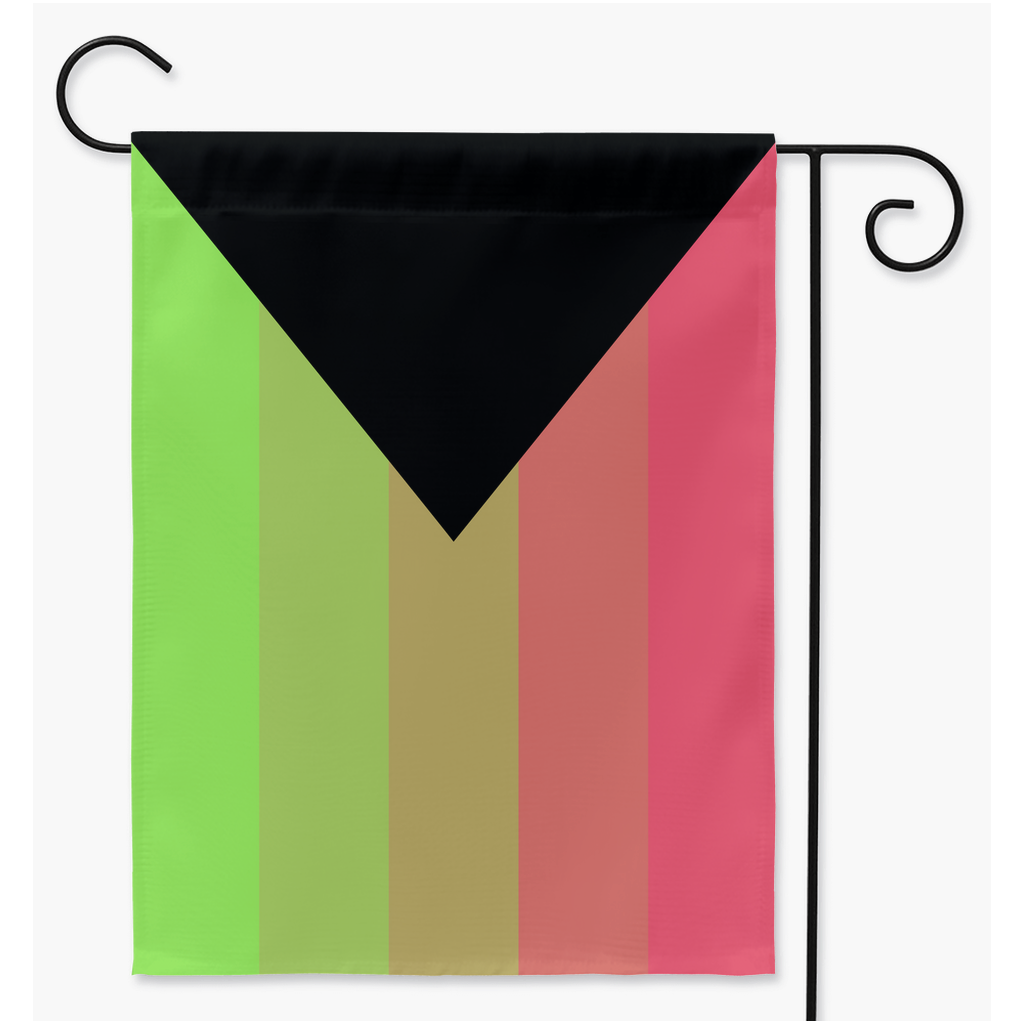 DemiAroflux - V1 Drapeaux de cour et de jardin | Simple ou double face | 2 tailles | Aro Ace Spec