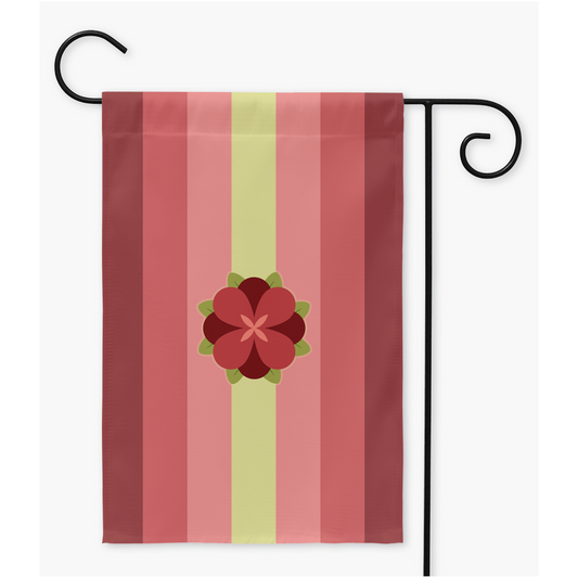 Rosesexual Pride Yard and Garden Flags  | Single Or Double-Sided | 2 Sizes | Aromantic and Asexual Spectrum