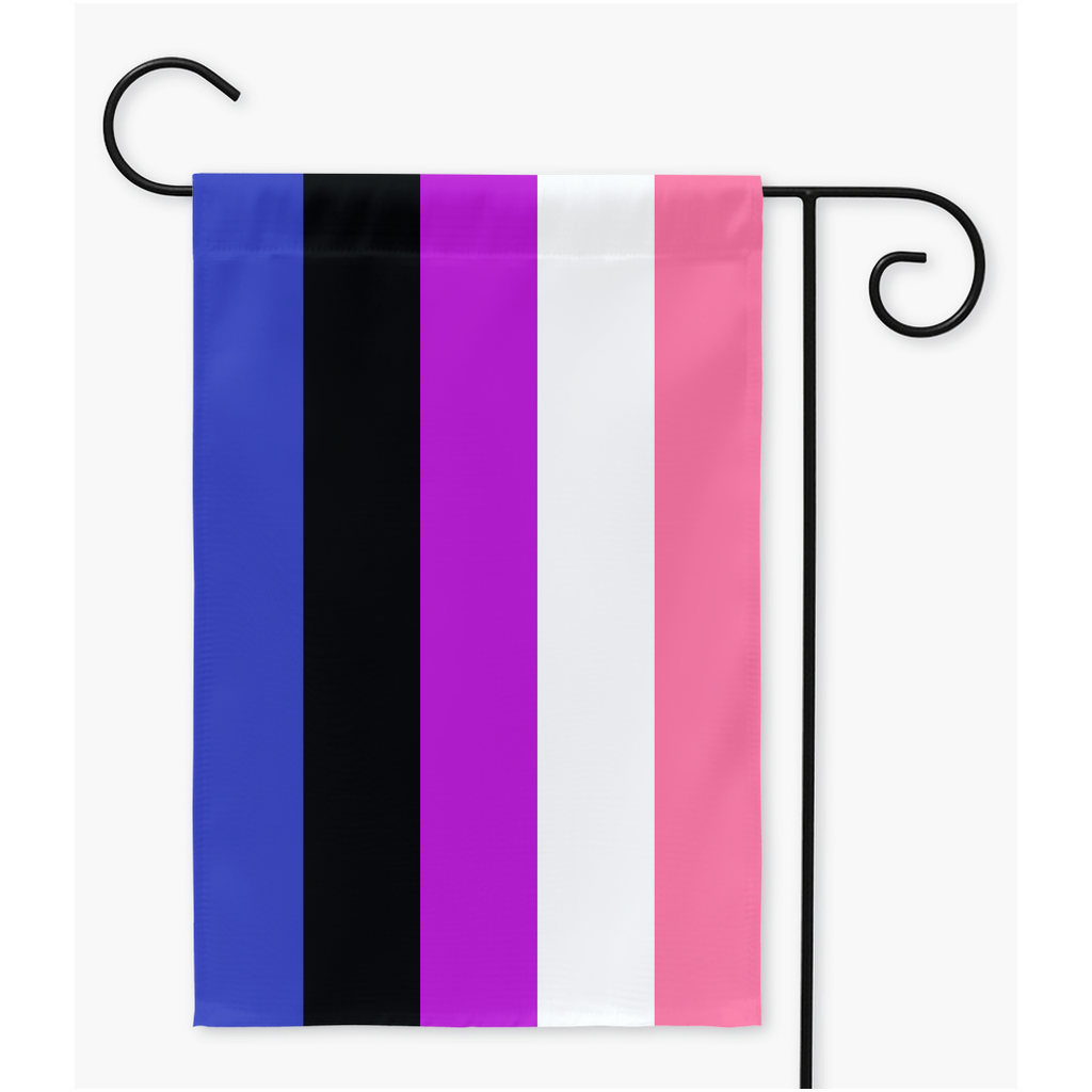 Banderas de jardín y patio del Orgullo Genderfluid | Una o dos caras | 2 tamaños
