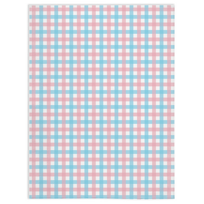 Transgender Gingham Pride Minky Blankets