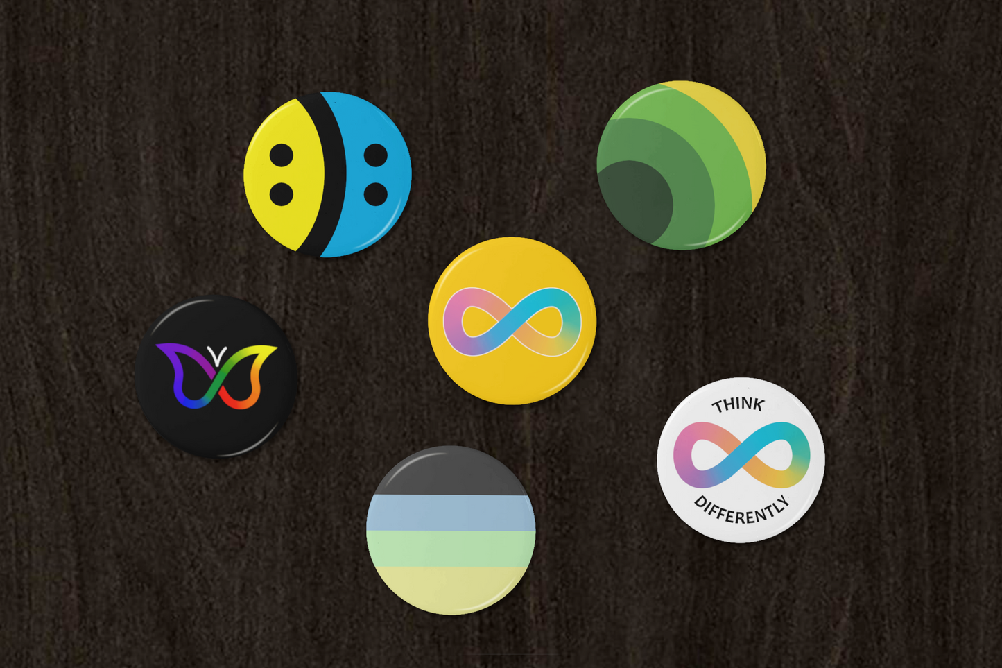 Disability and Neurodiversity Button Pack - Mix'N'Match | Choose Your Own Combo! | Disability and Neurodiversity