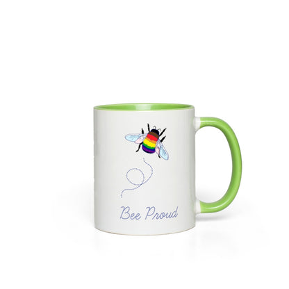 Bumblebee Pun Accent Mugs | Choose Your Flag and Pun | Lgbtqia2s+