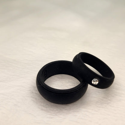 Black Silicone Rings - with or without Crystal | Jewelry and Accessories | Aro Ace Spec
