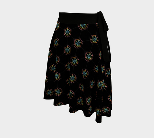 Pride Geometric Spiderweb Pattern Wrap Skirt | Choose Your Colourway